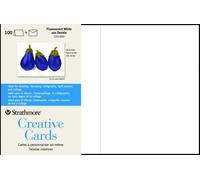 Strathmore Cartes, papier, blanc fluo, 5 x 6,88