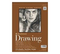 Strathmore Artist - Bloc de dessin à spirales Pro-Art Moyen 28 x 35,6 cm 24 feuilles Blanc