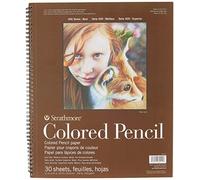 Strathmore Pro-Art Bloc de Papier Spirale pour Crayons de Couleur 28 x 35,6 cm, 30 Feuilles, Blanc, 28 x 35,6 cm