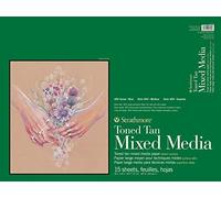 Strathmore Série 400 Bloc de médias mélangés, 45,7 x 61 cm, reliure à colle, 15 feuilles par bloc