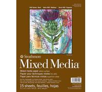 STRATHMORE Série 400 - Bloc Mixed Media 15 feuilles 22.8 x 30.5 cm - 300g/m² - Vélin