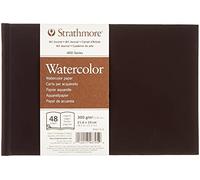 STRATHMORE Série 400 - Carnet Aquarelle 24 feuilles 21.6 x 14 cm couverture rigide - 300g/m² - grain fin