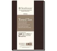 STRATHMORE Série 400 recyclé - Carnet croquis 64 feuilles 14 x 21.6 cm couverture rigide - 118g/m² - Ton brun clair