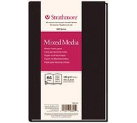 STRATHMORE Série 500 - Carnet Mixed Media 32 feuilles 14 x 21.6 cm couverture rigide - 190g/m² - Vélin