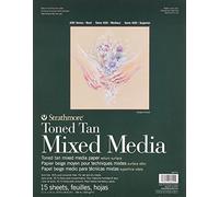 Strathmore Artist – Papier Mixed Media Toned Tan 11 × 14 pouces – 15 feuilles – 62462211