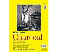 Strathmore White Charcoal Paper Tape Bound Pad 9"X12"-32 Sheets -62330109