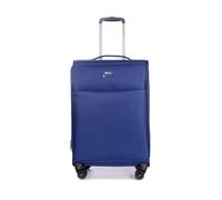 Stratic Light + Koffer Weichschale Reisekoffer Trolley Rollkoffer Handgepäck, TSA Kofferschloss, 4 Rollen, Erweiterbar, Bleu foncé, 67 cm, M