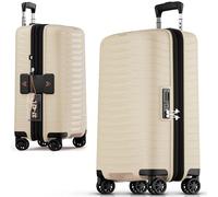 Stratic Novium 4 roulettes Trolley de cabine S 55 cm avec soufflet d'extension beige