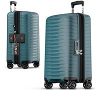 Stratic NOVIUM Valise rigide - Valise à roulettes avec 4 roulettes, serrure à combinaison TSA extensible, en polypropylène, doublure intérieure en PET recy u choix avec ou sans poche avant