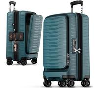 Stratic NOVIUM Valise Rigide - Valise à roulettes avec 4 roulettes, Serrure à Combinaison TSA Extensible, en polypropylène, Doublure intérieure en Pet recyclé, au Choix avec ou sans Poche Avant
