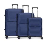 Stratic Shine 4 roulettes Set de valises 3 pièces avec soufflet d'extension navy blue (TAS014438)