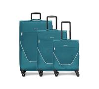 Stratic taska Set de valises à 4 roulettes 3pcs avec soufflet extensible bleu pétrole