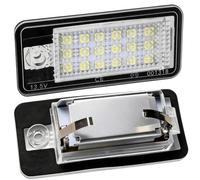 StratoNex Feux de Plaque LED pour Audi A3 A4 A6 6500K 2 Pièces | Compatible avec Q7 4L, remplace OE 8E0807430A et 8E0943021B, compatible CAN-Bus sans erreur, étanche, pour LHD uniquement