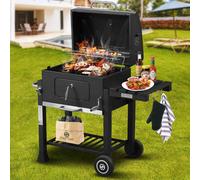 Strattore Charbon de Bois Barbecue au Charbon Carré Gril BBQ Jardin Terrasse