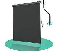 Strattore Store Vertical Extensible 120x250 cm Balcon Store Roulant Extérieur - Blocage des UV avec Manivelle et Cassette du Vent pour Balcon Terrasse Patio Jardin d'Auvent Protection - Anthracite