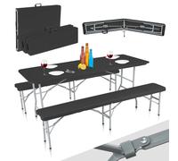Strattore Table et Bancs de Jardin Pliant Table Camping Picnic Pliable Plastique