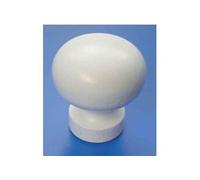 Strauss - Bouton de meuble bombe hêtre Ø 30 mm - Blanc