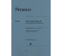 Strauss Richard - Huit Poemes Op.10 - Voix Haute & Piano