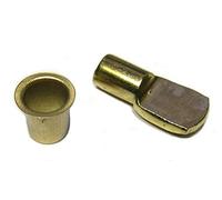 Strauss - Taquet d'étagère acier laitonné - Tige Ø 7 mm - Par 4