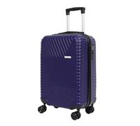 STRAVIA Del - Grande Valise 75 cm - ABS Légère et Résistante - Bagage Rigide - Serrure à Code Sécurisée - 4 Roues Double Ultra Fluides - Bleu Foncé - 76 x 50 x 28 cm