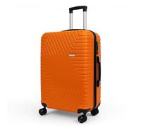 STRAVIA Del - Grande Valise 75 cm - ABS Légère et Résistante - Bagage Rigide - Serrure à Code Sécurisée - 4 Roues Double Ultra Fluides - Orange - 76 x 50 x 28 cm