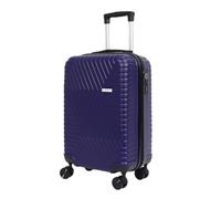 STRAVIA Del - Valise Cabine 55 cm - Bagage à Main Avion - ABS Légère et Résistante - Serrure à Code Sécurisée - 4 Roues Double Ultra Fluides - Bleu Foncé - 55 x 36 x 24 cm