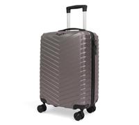 STRAVIA Vic - Valise Cabine Small 45 cm - Bagage à Main Avion - ABS légère et résistante - Serrure à Code sécurisée - 4 Roues Double Ultra fluides - Gris Foncé - 46 x 32 x 20 cm