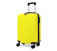 STRAVIA Vic - Valise Cabine Small 45 cm - Bagage à Main Avion - ABS légère et résistante - Serrure à Code sécurisée - 4 Roues Double Ultra fluides - Jaune - 46 x 32 x 20 cm