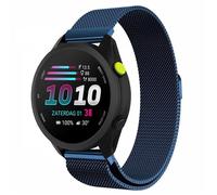 Stravo Bracelet montre milanais acier inoxydable Garmin Forerunner 70/170/55/165/245 Vivoactive 6/5/3 Venu SQ2 - Bleu