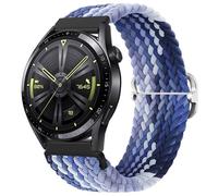 Stravo Bracelet Nylon Élastique 22mm Sport Respirant Ajustable pour Galaxy Watch 46mm/3 45mm Gear S3 Garmin Huawei - Dégradé bleu