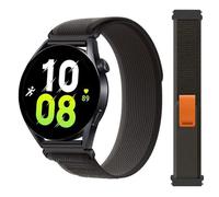 Stravo Bracelet Trail Loop Nylon 22mm Sport Respirant Confort Ajustable pour Galaxy Watch 46mm/3 45mm Garmin Huawei - Noir