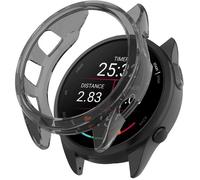 Stravo Coque protection TPU souple intégrale antichoc compatible Garmin Forerunner 165 - Étui pour montre connectée - Noir