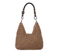 Straw Beach Bag - Handwoven Boho Shoulder Handbag, Casual Lightweight Summer Tote Bags, Natural Style Carry | Trendy For Women Ladies Girls Wives Mothers Travelers Seaside Poolside Picnics Concert