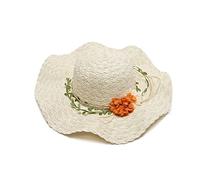 Straw Hat Big Brim Fisherman Hat Straw Woven Hat Flower Temperament All-Match Ladies Hat