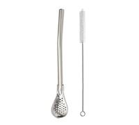 Straw Spoon - 14g Filtered Spoon Straw Strainer Stirrer | Stainless Steel Multifunctional Bombilla Drinking Straws Spoons Safe For Coffee Loose Leaf Tea Soup
