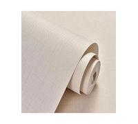 Straw Weave Wallpaper, Solid Color Non Adhesive Wallpaper, Non Woven Bedroom Living Room Decor, Easy Install Home Wall Covering(Light Brown,2-pack)