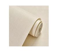 Straw Weave Wallpaper, Solid Color Non Adhesive Wallpaper, Non Woven Bedroom Living Room Decor, Easy Install Home Wall Covering(Light yellow,4-pack)