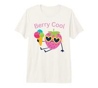 Strawberry Berry Cool Summer Icecream T-Shirt Haut de Gamme