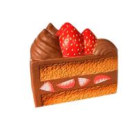 Strawberry Cake Squish - Inedible Cake Toy, Play Accessory with Stress Relief Function, Soft Sensory Fidget, Food Toy, Sensory Toys for Kids Adults Students Office Workers Home Living Room Travel