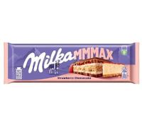Strawberry Cheesecake - Barre de chocolat saveur au fromage aux fraises - Dégustation gourmande et intense d'un chocolat fin et aromatique - Super idée de cadeau - Compatible avec milka - 300g