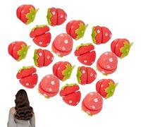 Strawberry Hair Rollers, Strawberry Heatless Curlers, Soft, Portable, and Easy-to-Use Hair Curlers, Volume and Waves for Travel, Gifts & Special Occasions (18PCS Strawberry)