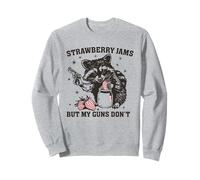 Strawberry Jams But My Gun Dont Funny Raton Laveur Vintage Sweatshirt