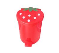 Strawberry Junk Bin for Home - 20 cm Organizer, Seau de bureau mignon, mini conteneur Durablies, boîte de rangement légère | Petit porte-déchets pour cuisine, bureau, salon, décoration intérieure