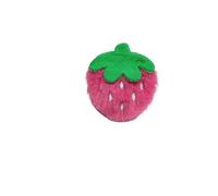 (Strawberry.Opening.on.the.back)Fuzzy Strawberry Bear Rabbit Frog Pin Japanese Cat Decoration Plush Student Bag