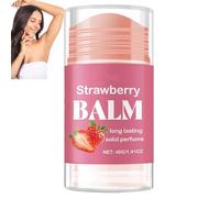 Strawberry Perfume Balm, Strawberry Shea Butter Notes Long Lasting Elegant Fragrance Solid, Solid Perfume Balm Portable Fragrance Stick Soft Melting Hydration, SolideParfüm Balsam Set (1pcs)