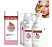 Strawberry Skin Resurfacing Cream - Lotion hydratante pour les jambes de fraise et la peau de poulet, Crème visage éclairante, Crème hydratante quotidienne pour les peaux rugueuses et bossées (5)