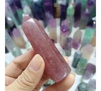 Strawberry Stone Little Column Crystal Ore Home Office Decoration Craft Gifts 70-90mm (Size : 1pc)