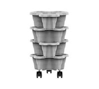 Strawberry Tower - Secure Drainage Stackable Planter | Indoor Outdoor Gardening Pots For Yard Farm Patio Balcony Lawn Home Apartment, Vertical Vegetable Flower Herb Pot Grow Container Tiered Set