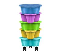 Strawberry Tower - Secure Drainage Stackable Planter | Indoor Outdoor Gardening Pots For Yard Farm Patio Balcony Lawn Home Apartment, Vertical Vegetable Flower Herb Pot Grow Container Tiered Set
