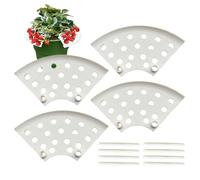 Strawberry Trellis, Planting Support Stand, 6.89x3.54 inches 4-Piece Growing Cage Set, Root Protector and Climbing Aid for Lawn, Flower Pots, Outdoor Patio, Rose Garden Gardening